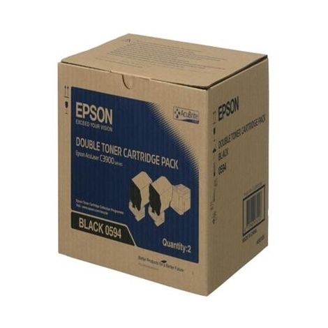 Toner Epson C13S050594 (C3900), dvojbalenie, čierna (black), originál