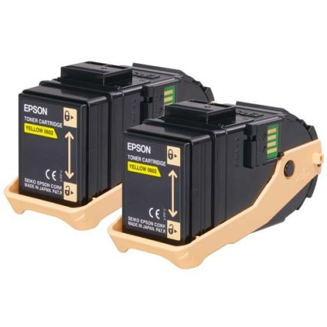 Toner Epson C13S050606 (C9300), dvojbalenie, žltá (yellow), originál