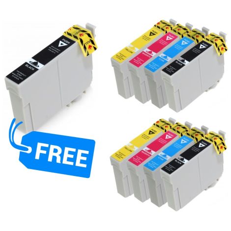 Cartridge 2 x Epson T0715, CMYK + T0711 ZADARMO, multipack, alternatívny