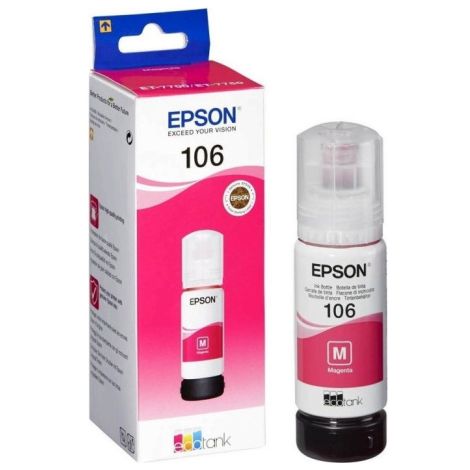 Cartridge Epson 106, C13T00R340, purpurová (magenta), originál