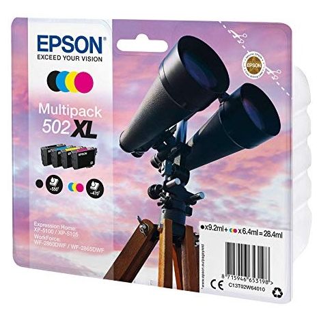 Cartridge Epson 502 XL, C13T02W64010, CMYK, štvorbalenie, multipack, originál