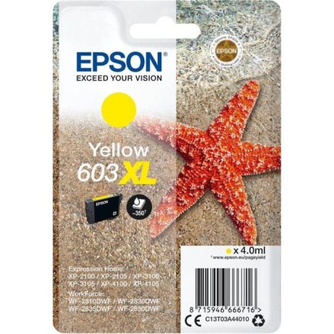 Cartridge Epson 603 XL, C13T03A44010, žltá (yellow), originál