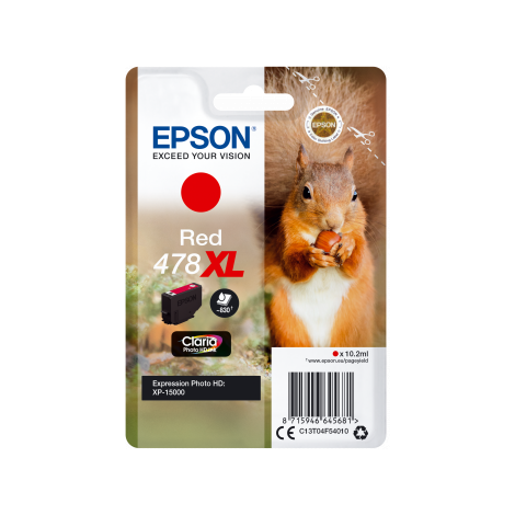 Cartridge Epson 478 XL, T04F5, C13T04F54010, červená (red), originál