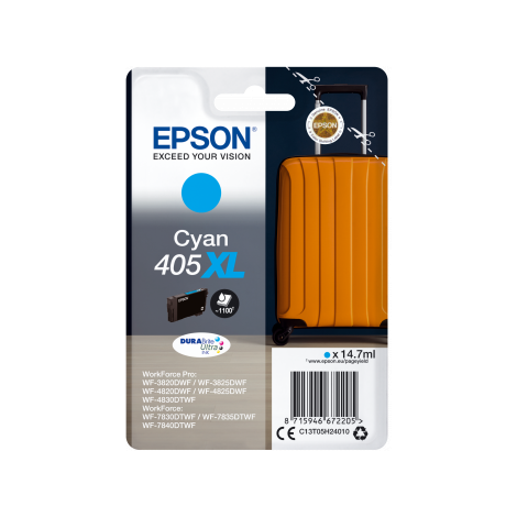 Cartridge Epson 405XL, T05H2, C13T05H24010, azúrová (cyan), originál