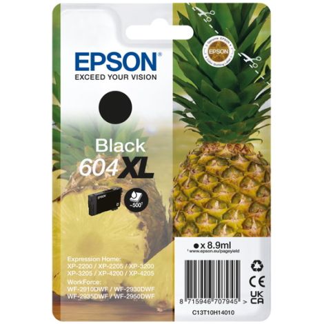 Cartridge Epson 604XL, C13T10H14010, T10H140, čierna (black), originál