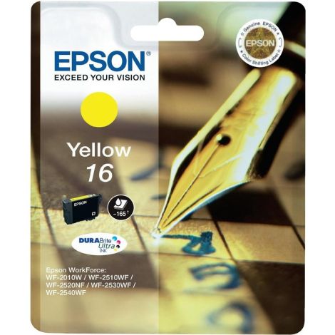 Cartridge Epson T1624 (16), C13T16244012, žltá (yellow), originál