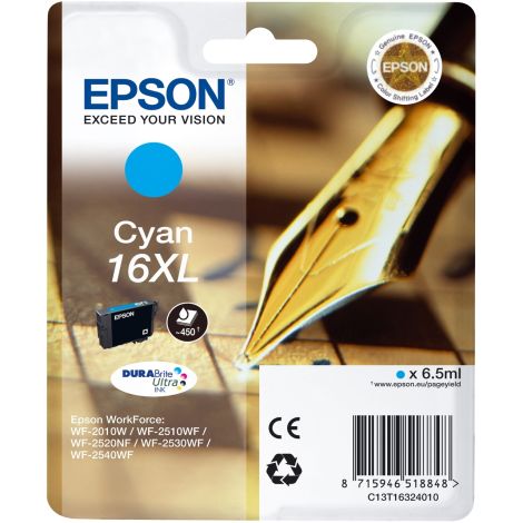 Cartridge Epson T1632 (16XL), C13T16324012, azúrová (cyan), originál