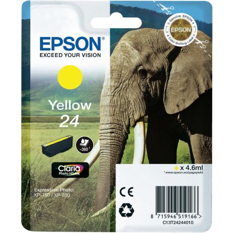 Cartridge Epson T2424 (24), C13T24244012, žltá (yellow), originál