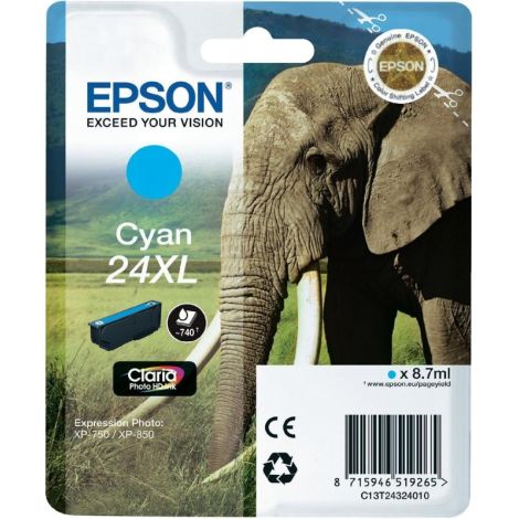 Cartridge Epson T2432 (24XL), C13T24324012, azúrová (cyan), originál