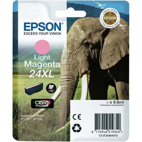 Cartridge Epson T2436 (24XL), C13T24364012, svetlá purpurová (light magenta), originál