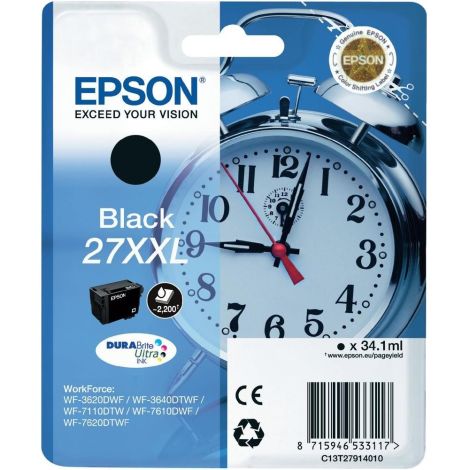 Cartridge Epson T2791 (27XXL), C13T27914012, čierna (black), originál