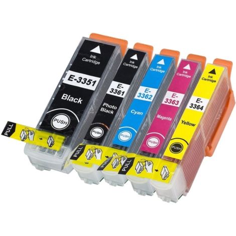 Cartridge Epson T3357 (33XL), C13T33574011, CMYK + PB, 5-pack, multipack, alternatívny