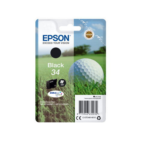 Cartridge Epson 34, T3461, C13T34614010, čierna (black), originál