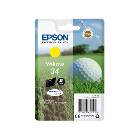 Cartridge Epson 34, T3464, C13T34644010, žltá (yellow), originál