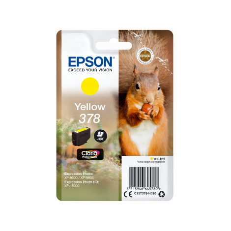 Cartridge Epson 378, T3784, C13T37844010, žltá (yellow), originál