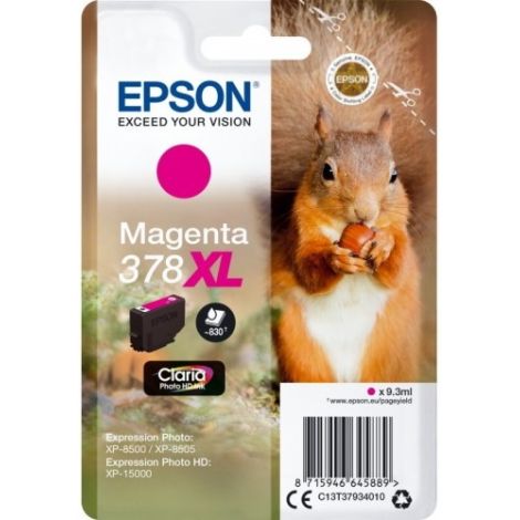 Cartridge Epson 378 XL, T3793, C13T37934010, purpurová (magenta), originál