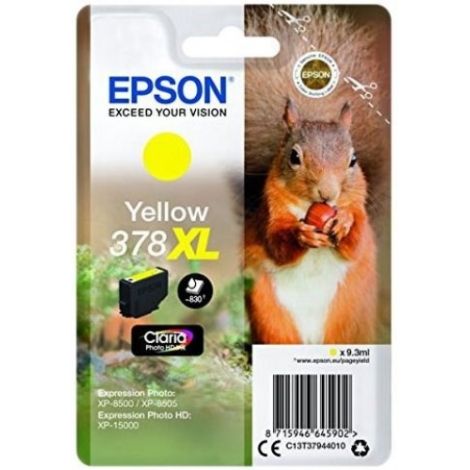 Cartridge Epson 378 XL, T3794, C13T37944010, žltá (yellow), originál