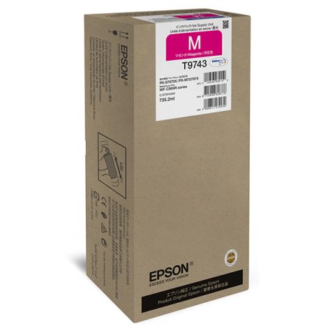 Cartridge Epson T9743, C13T974300, purpurová (magenta), originál