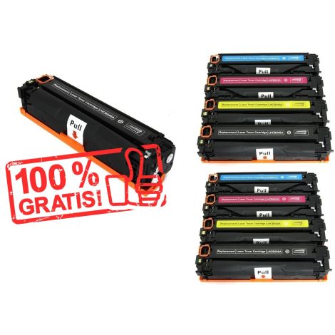 Toner 2 x HP CB540A, CB541A, CB542A, CB543A (125A) + CB540A ZADARMO, multipack, alternatívny