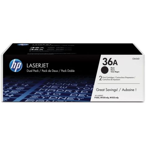 Toner HP CB436AD (36A), dvojbalenie, čierna (black), originál