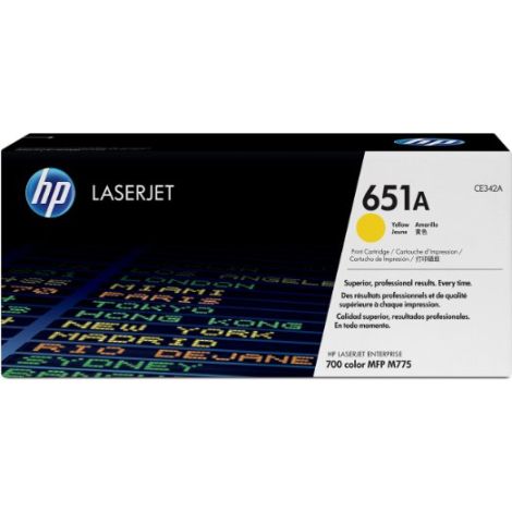 Toner HP CE342A (651A), žltá (yellow), originál