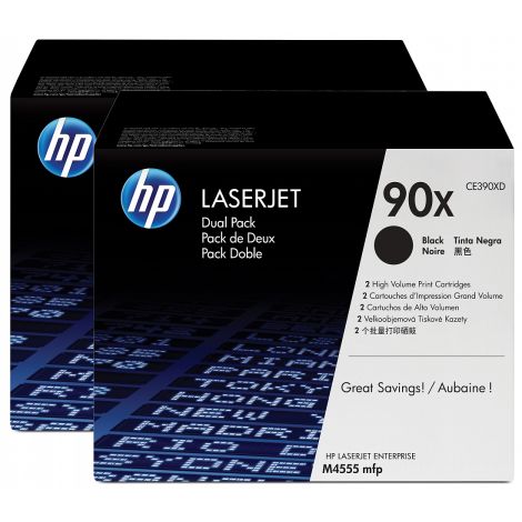 Toner HP CE390XD (90X), dvojbalenie, čierna (black), originál