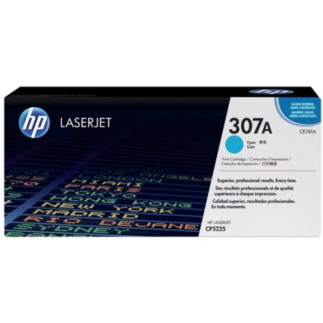 Toner HP CE741A (307A), azúrová (cyan), originál