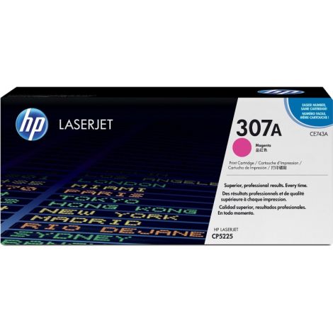 Toner HP CE743A (307A), purpurová (magenta), originál