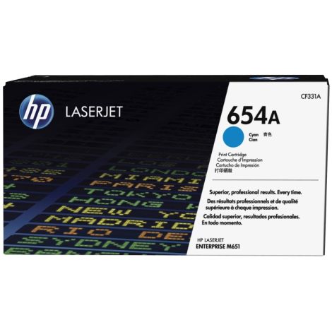 Toner HP CF331A (654A), azúrová (cyan), originál