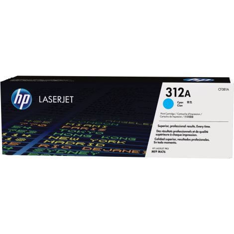 Toner HP CF381A (312A), azúrová (cyan), originál