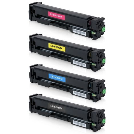 Toner HP CF400X, CF401X, CF402X, CF403X (201X), štvorbalenie, multipack, alternatívny