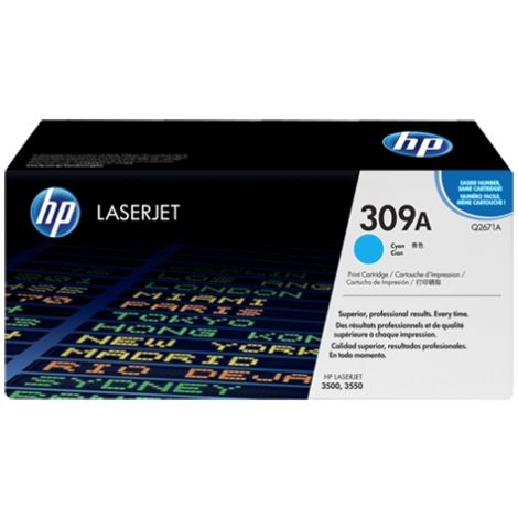 Toner HP Q2671A (309A), azúrová (cyan), originál