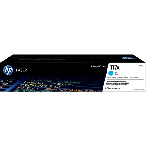 Toner HP W2071A (117A), azúrová (cyan), originál