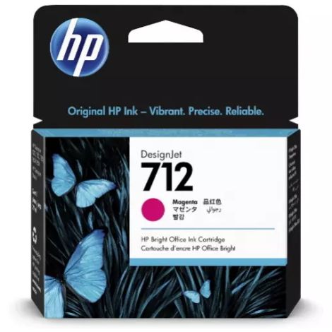 Cartridge HP 712, 3ED68A, purpurová (magenta), originál