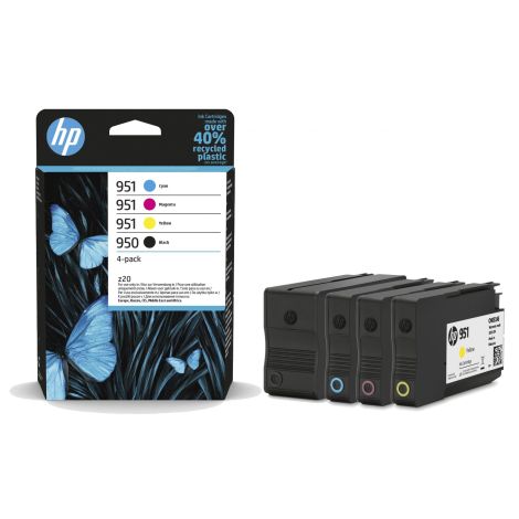 Cartridge HP 950 + 951, 6ZC65AE, CMYK, multipack, originál