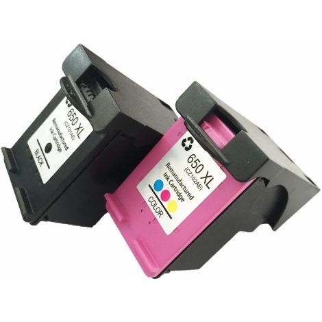 Cartridge HP 650 XL (CZ101AE + CZ102AE), čierna, farebná, dvojbalenie, multipack, alternatívny