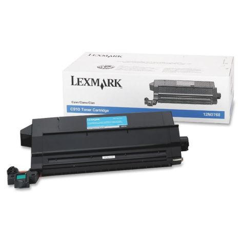 Toner Lexmark 12N0768 (C910,C912), azúrová (cyan), originál