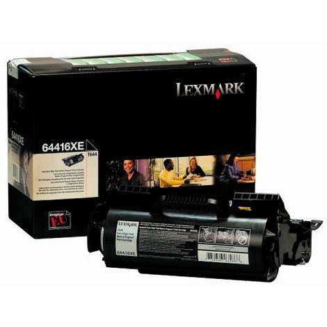 Toner Lexmark 64416XE (T644), čierna (black), originál