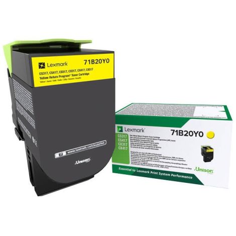 Toner Lexmark 71B20Y0 (CS317, CS417, CS517), žltá (yellow), originál