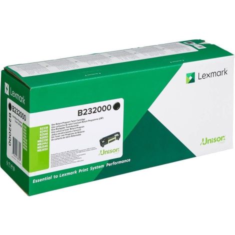 Toner Lexmark B232000 (B2338, B2442, B2546, B2650, MB2338, MB2442, MB2546, MB2650), čierna (black), originál