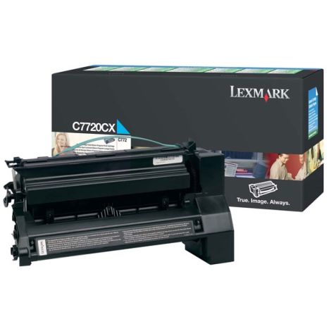 Toner Lexmark C7720CX (C772, X772), azúrová (cyan), originál