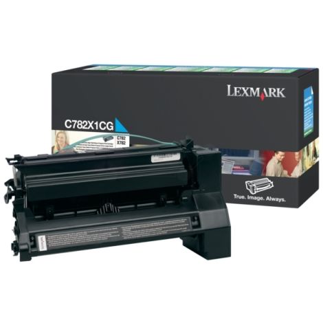 Toner Lexmark C782X1CG (C782, X782), azúrová (cyan), originál