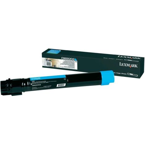 Toner Lexmark C950X2CG (C950), azúrová (cyan), originál