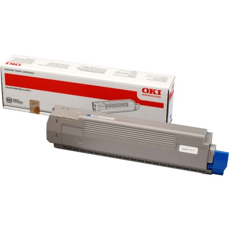 Toner OKI 44643003 (C801, C821), azúrová (cyan), originál