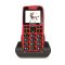 {EVOLVEO EasyPhone, mobilný telefón pre seniorov s nabíjacím stojanom (červená farba) EP-500-RED}